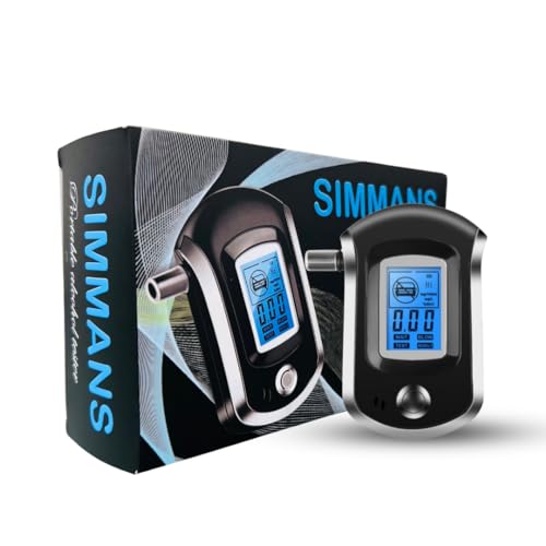 Image of Professional Alcohol Tester Digital Display Breath Analyzer High-Precision Breathalyzer Audible Alert with LCD Display Alcohol Detector (Model: S-6)