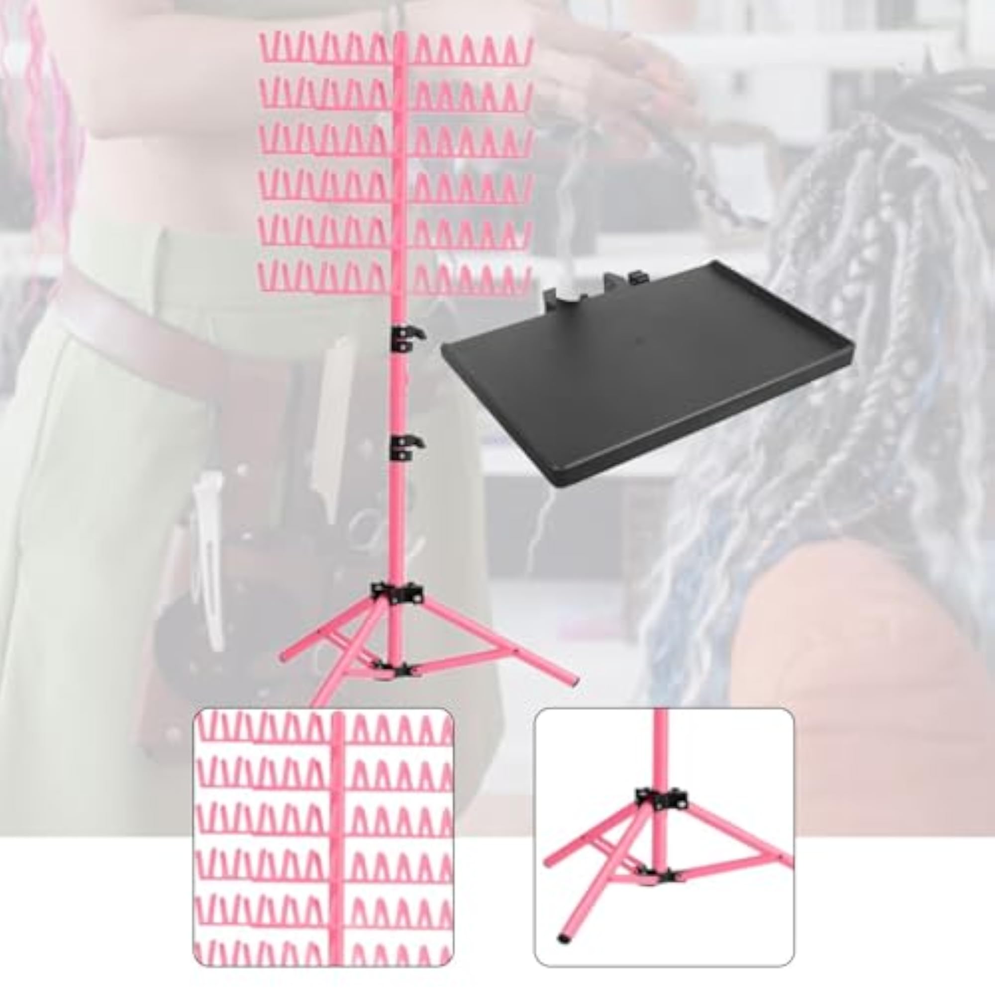 Braiding Hair Rack Standing Multifunction Wig Styling Accessory