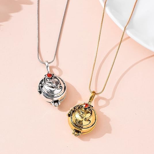 Necklace Pendant Silver Plated Vampire Locket Diaries Necklace - Image 4