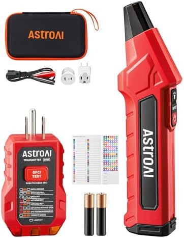 AstroAI Circuit Breaker Finder with GFCI Outlet Tester, Electrical Tester Tool for Home/Workshop Circuit Tracing, Quickly Locates Breakers with Indicators, Digital Breaker Finder