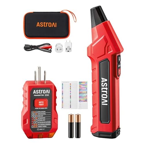 AstroAI Circuit Breaker Finder with GFCI Outlet Tester, Electrical Tester Tool for Home/Workshop Circuit Tracing, Quickly Locates Breakers with Indicators