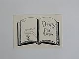 Exlibris Déry Pál Könyve. Motiv: Aufgeschlagenes Buch mit Hirsch und stilisierter Lilie