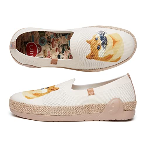 Image of UIN Shoes for Women Slip On Sneakers Comfortable Lightweight Barefoot Travel Art Painted Casual Loafers
