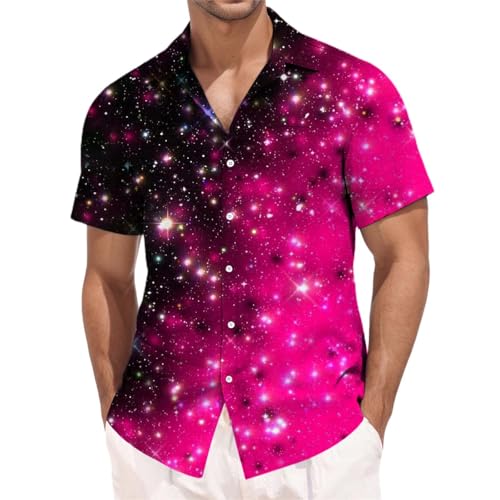Camisa de discoteca para hombre, disfraz de carnaval con solapa, clásico, multicolor, con botones, para fiesta de discoteca, casual, discoteca, tops masculinos, #01-05, L