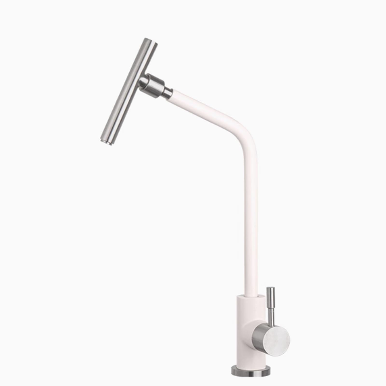 Robinet d'évier de cuisine flexible en acier inoxydable noir pour eau potable