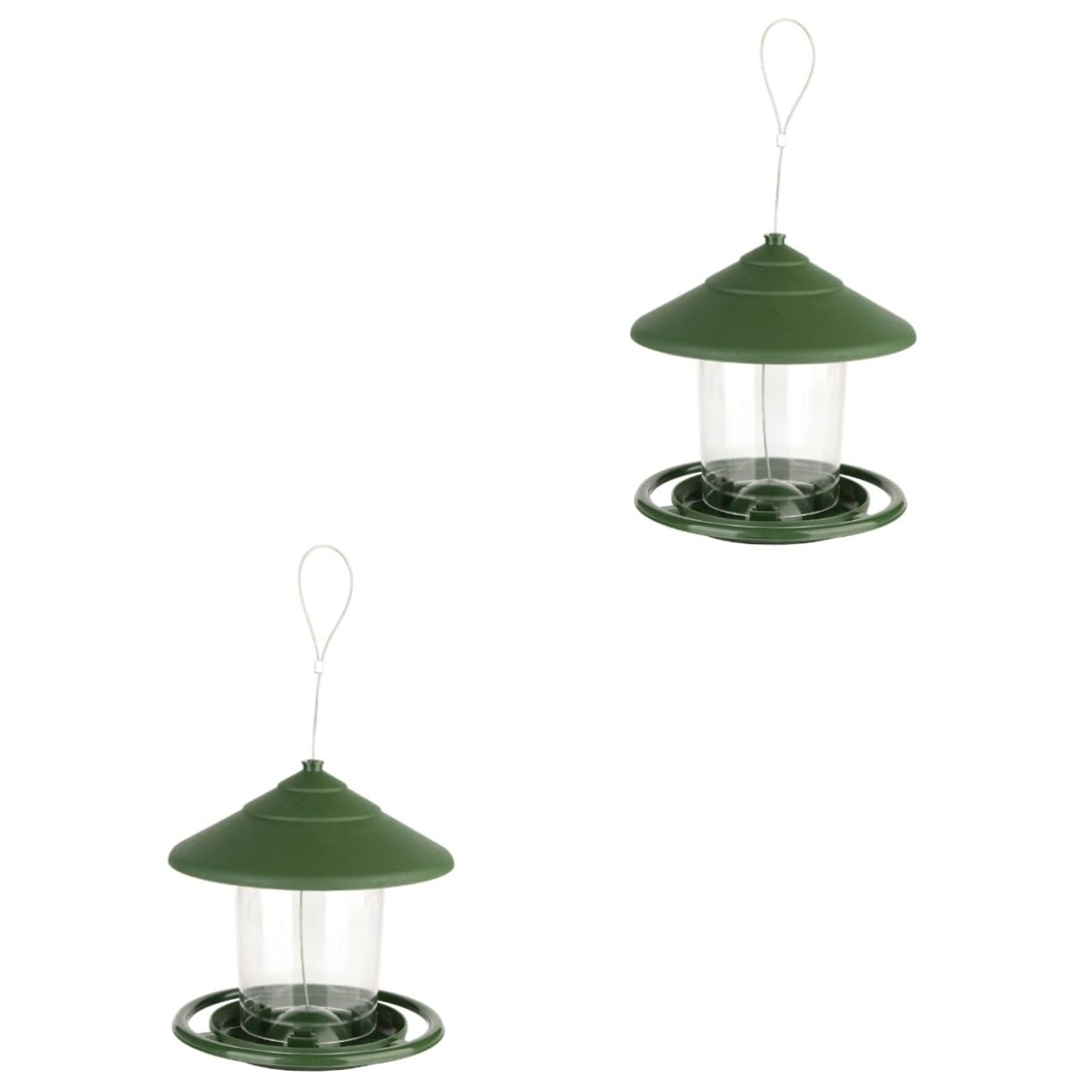 2 Pz Mangiatoia Per Uccelli Animale Domestico Alimentazione Gazebo Ornamenti Da Appendere Al Giardino Distributore Automatico Di Acqua Potabile Corvo Foraggio Kit Plastica