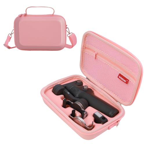 Father&I Gimbal OM7P/7 Stabilizer for Iphone Accessories Only (Carry-ing) Protective Case Carrier Hard Storage Bag Holder for DJI Osmo Mobile 7P Counter Weight Crossbody&2Way Zipper WOKEMA,Peachy Pink