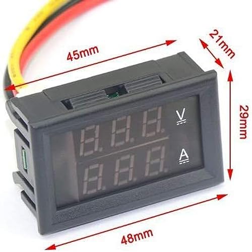 Image of DC0-100V /10A LED DC Dual Display Digital Current Voltmeter Digital Meter 2PCS