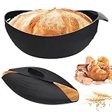 WOUYTPE 2 Stück Brotbackform Silikon, Silikonformen Backen, Brotbackform Rund zum Backen von Brot,...