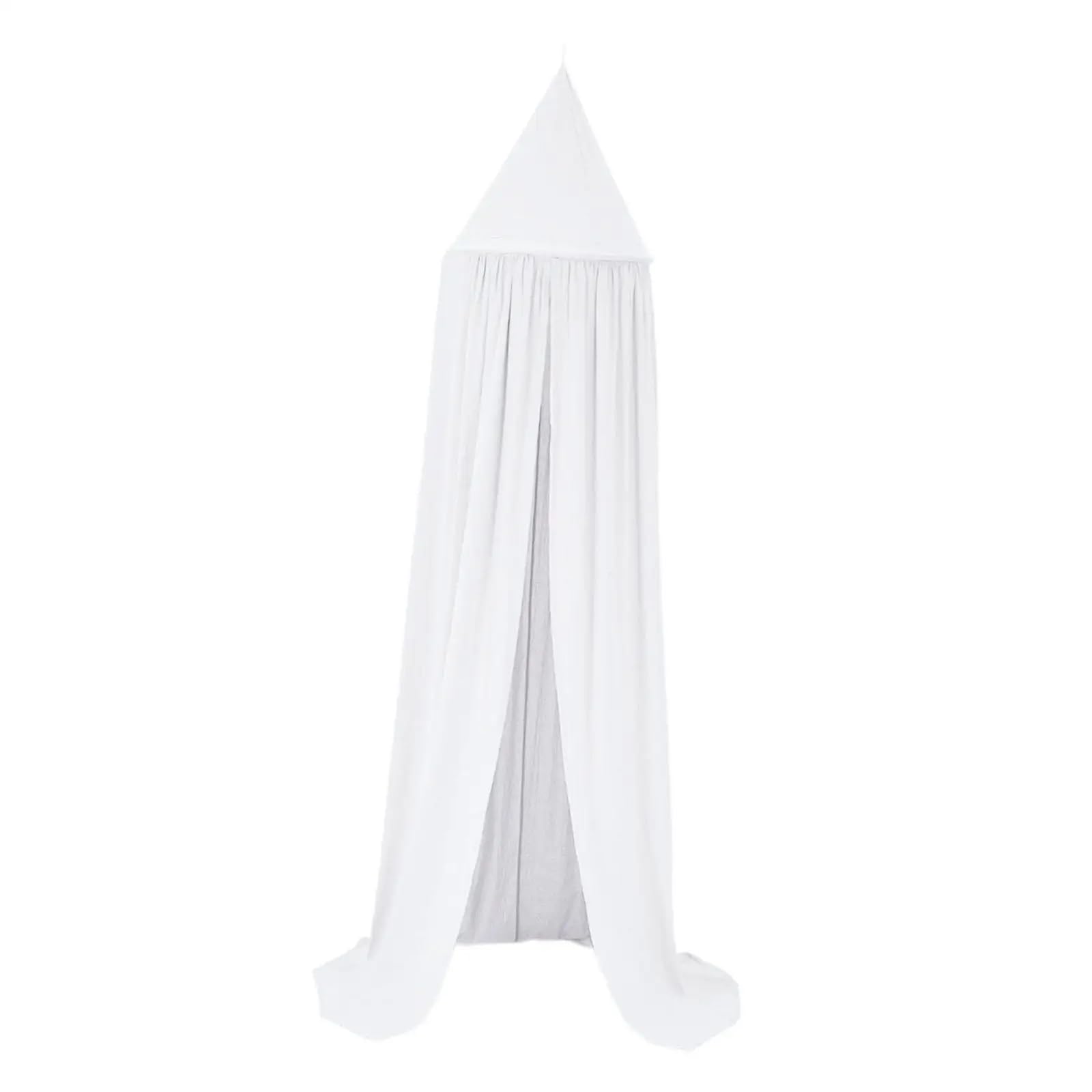 CGUOHU Kids Bed Canopy Curtain Drapes Dome Castle Play Tent For Bedding For Bed(WHITE)