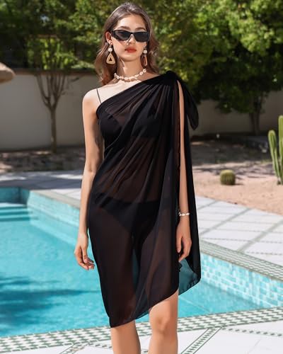 Eicolorte Womens Beach Cover Up Chiffon Sheer Bikini Beach Swimsuit Coverup Sarong Pareo Wraps for Women3