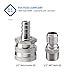 OneBom Quick Disconnect Set, Beer Brewing Connector Kit Stainless Steel, Easy Connect & Clean, No Leak for Ball Valve & Mash Tun (1/2'' MPT Male + Barb Female)