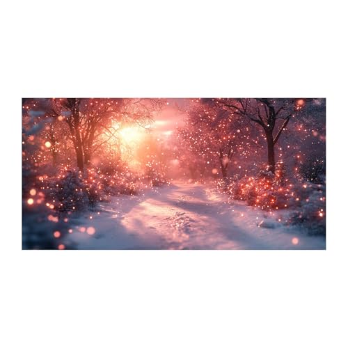 Tableaux décoratifs forêt d'hiver rose WIKEO une impression sur toile artistique haut de gamme