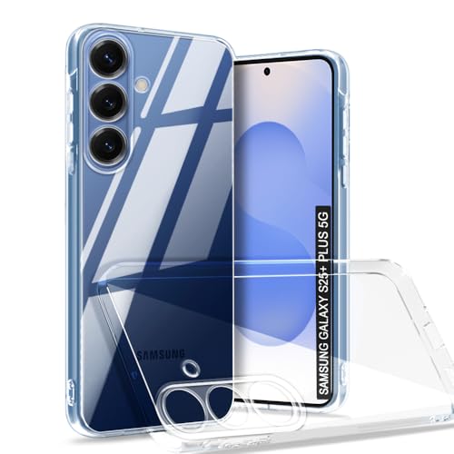 Image of AESTMO Back Case Cover for Samsung Galaxy S25 Plus 5G | Crystal Clear Design | Shock Proof Design | Transparent Back Case Cover for Samsung Galaxy S25 Plus 5G (Transparent, TPU)