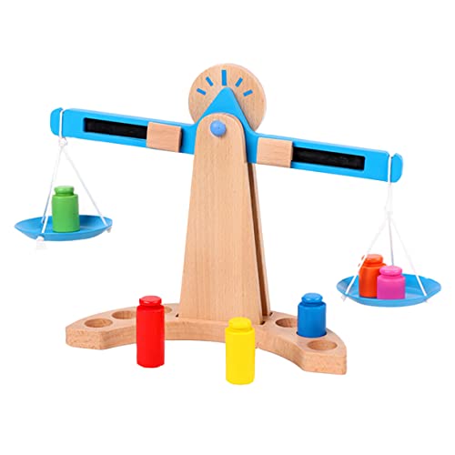 SOPOTUTU Balance Bois Jouet Éducatif pour Garçon Fille Échelle Maternelle Aide Pédagogique Amusante Jouet Garçon Fille
