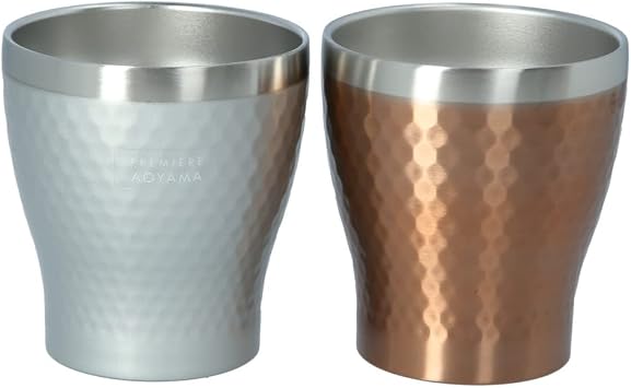Maebata Luxe Lux Pair Lock Cup Silver & Bronze 290ml 29828