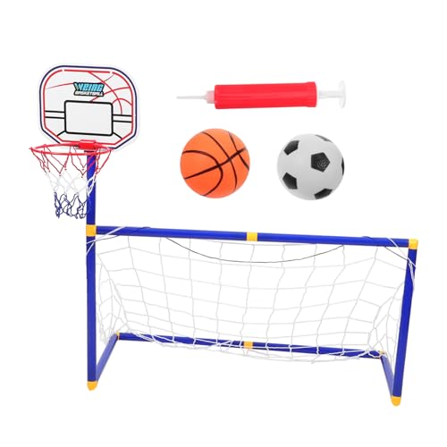 BESPORTBLE 1 Juego Portería De Fútbol Soporte De Baloncesto Pequeñas Porterías De Fútbol Red De Futbol Aro De Baloncesto Juego De Lanzamiento De Lavadora Equipo De Futbol Gol El Plastico