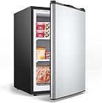 Congélateur vertical KOTEK de 3,0 pi³, mini congélateur compact avec porte en acier inoxydable réversible, thermostat réglable à 7 niveaux, petit congélateur autonome pour maison, bureau, appartement