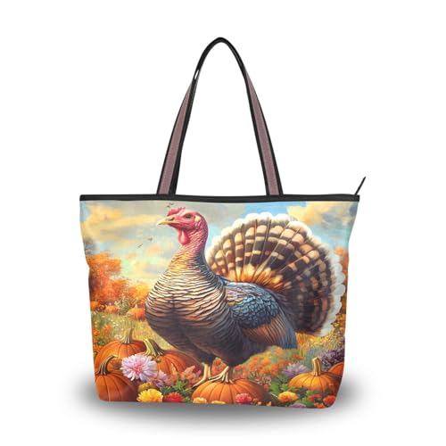 Image of Women Turtle Tote Bag Polyester Handbag Zippered Tote Bag Turtle Tote Purses,Summer Beach Tote Bag