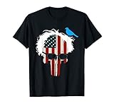 Bernie Sanders Hair Skull Fuuny Flag America T-Shirt