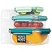 Moritz & Moritz Set de 3 recipientes de conservación con Tapa - Sin BPA - Contenedores de Alimentos adecuados para microondas - Recipientes de congelación con función de Clic