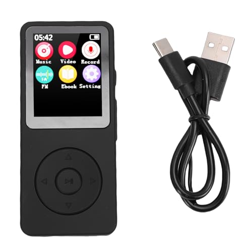 Topiky Reproductor MP3 con Bluetooth, Reproductor de Música con Sonido HiFi para Corredores Deportivos, MP3 con Altavoz HD Grabadora de Voz Radio FM EBook, (con Tarjeta de Memoria de 64g)