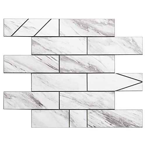 Avant Decor | 8 Tiles | Stone Composite Multi-Color Mosaic | Peel And Stick Kitchen Backsplash Tiles | Stick On Wall Tiles | Easy Diy Installation | 11.33” X 11.65” #TOP10