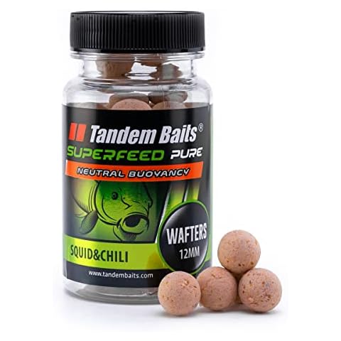 Tandem Baits SuperFeed Pure Wafters Squid & Chili | Carp Fishing Hookbaits | Wafters Fishing Bait | Carp Fishing Bait | Carp Bait | Carp Fishing Accessories for Monster Fish 12mm 30g Cover