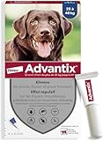 Advantix Grand Chien entre 25 et 40 kg – Pipettes pour chien contre 6 parasites – Traitement en pipette pour une protection en continu pendant 4 semaines – 4 x 4,0 ml