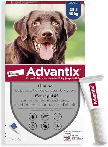 Advantix Grand Chien entre 25 et 40 kg – Pipettes