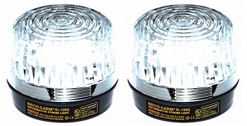 Seco-Larm Sl-126Q/C Clear Strobe Light; For 6 To 12V Use, Easy 2-Wire Installation, 300 Hours Of Rated Life Span, High-Impact Resistant Acrylic Lens And Case, 100000 Candle Power, Pack Of 2 #TOP23