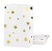Party Treat Bags - 24-Pack Gift Bags Party Supplies, Paper Favor Bags, Recyclable Goodie Bags for Birthdays, Weddings, Gold Foil Stars Design, White, 5.5 x 8.6 x 3 inches