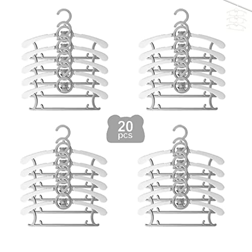 Image of HGYZE Baby Nursery Closet Hangers, Ultra Thin Non-Slip and Extendable Laundry Infant Pant Hanger for Newborn Clothes - 20pcs Grey Gift - Adjustable Children Coat Hanger for Girl Boy Toddler Kids Child