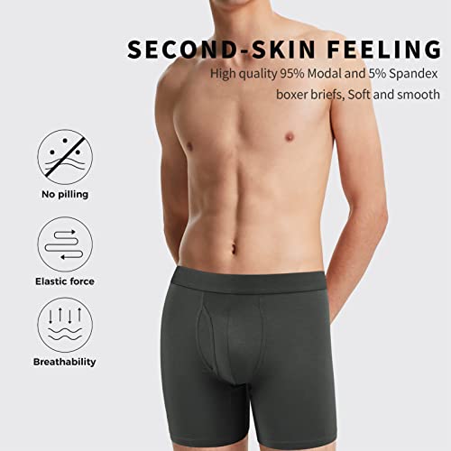 Natural Feelings Modal Mens Boxer Briefs Breathable Mens Underwear Boxer Briefs Pack M #TOP1