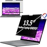【Compatibilité】Conçu exclusivement pour les ordinateurs Microsoft Surface Laptop 13,5 pouces : modèle 6 (2024), 5 (2022), 4 (2021), 3 (2019), 2 (2018) et 1 (2017). Découpe de précision millimétrique assurant un ajustement parfait 1:1 sur l’intégralité de l’appareil. D’une épaisseur ultra-fine de 0,3 mm, il permet de fermer l’ordinateur portable sans aucun espace. Ce filtre de protection visuelle est l’accessoire idéal pour Microsoft Surface Laptop.