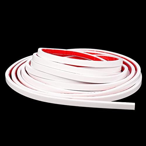 Draftor 2PCS PVC Wall Molding Trim Strips, 10 M Flexible Molding Trim Self Adhesive, Waterproof Mildew Sealant Caulk Strip for Floor, Tiles,Ceiling Molding, Wall Edge, Home Décor
