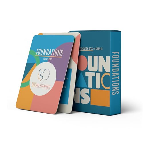 DEAR YOUNG MARRIED COUPLE Foundations Card Deck Conversation Starters - 52 Questions and Tips to Become Connected - Cards Game - Wedding Gift - Road Trip - Get to Know Each Other
