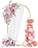 Rtshuok 6FT Arch Backdrop Stand, Gold Metal Arch Stand Backdrop, Backdrop Arch Stand Ideal for Weddings, Birthday Parties, Baby Showers, Celebration Decorations