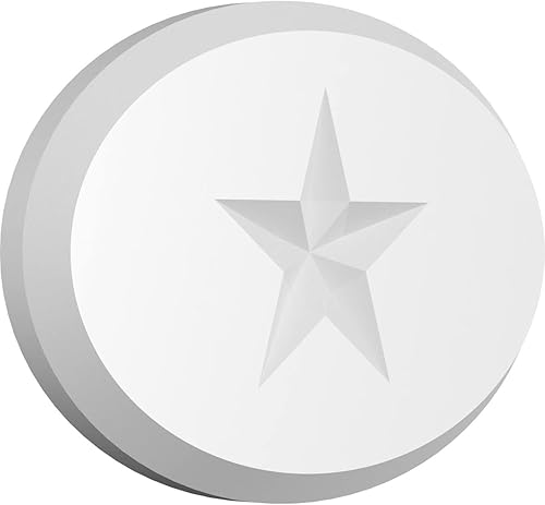 Ekena Millwork ROSP060X040X050DAL07 Roseta de estrella Dalton estándar con borde biselado, 6 pulgadas de ancho x 4 pulgadas de alto x 12 "P