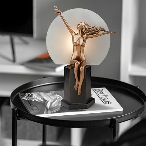 Design Toscano PD60625 Art Deco Nude Woman Illuminated Sculpture Bronze for Collectors