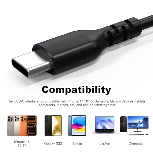 Cable USB C a 2,5 mm para Bose 700 auriculares cable aux tipo C para Samsung 3