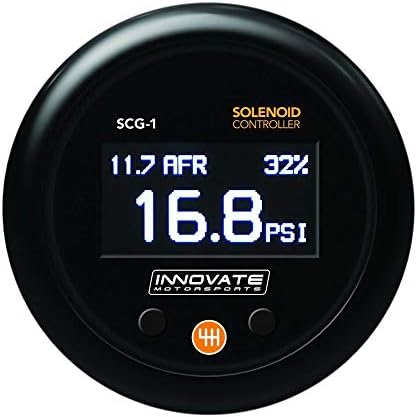 Innovate Motorsports (3882 SCG-1 Solenoid Boost Controller and Air/Fuel Ratio Gauge Kit, White, 52mm, Black