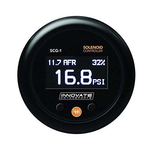 Innovate Motorsports (3882 SCG-1 Solenoid Boost Controller and Air/Fuel Ratio Gauge Kit, White, 52mm, Black