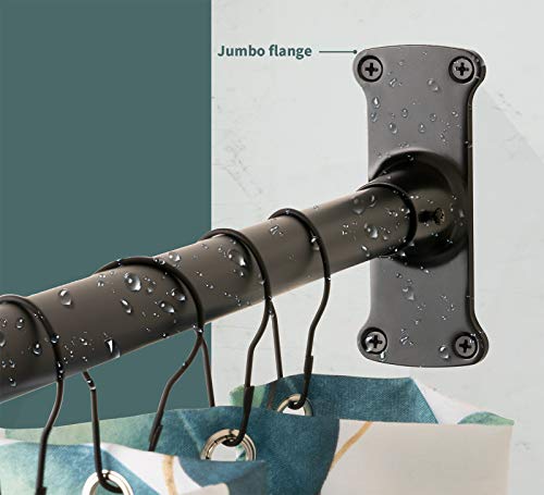 Artiwell L Shaped Shower Curtain Rod, Bathroom Bathtub Corner Shower Curtain Rod With Ceiling Support (Matt Black) #TOP3