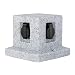 Produktbild Grafner Gartensteckdose in Steinoptik mit 4 Steckdosen, IP44, 3680W / 16A, eckig, Energiesäule Mehrfachsteckdose Außen Outdoor Stein Optik Außensteckdose 4-fach Granit spitzwassergeschützt Felsen