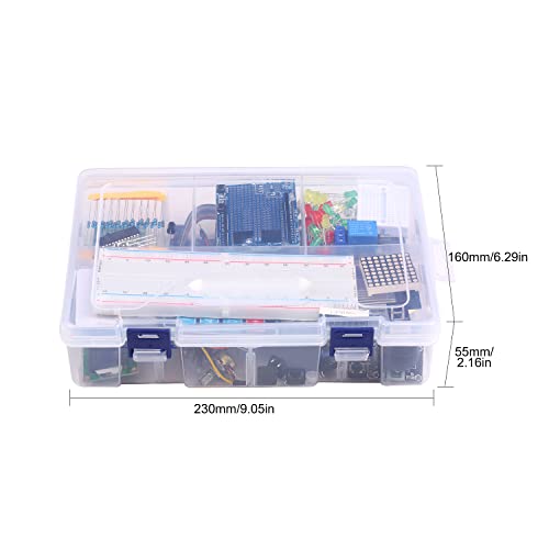 KAJIA Kit para iniciantes Projeto eletrônico Kit de aprendizagem para iniciantes com sensores Motor