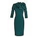 Women's Celebrity 1950s Vintage Retro Bow Cocktail Party Evening Dress 469 GRN 14 Green