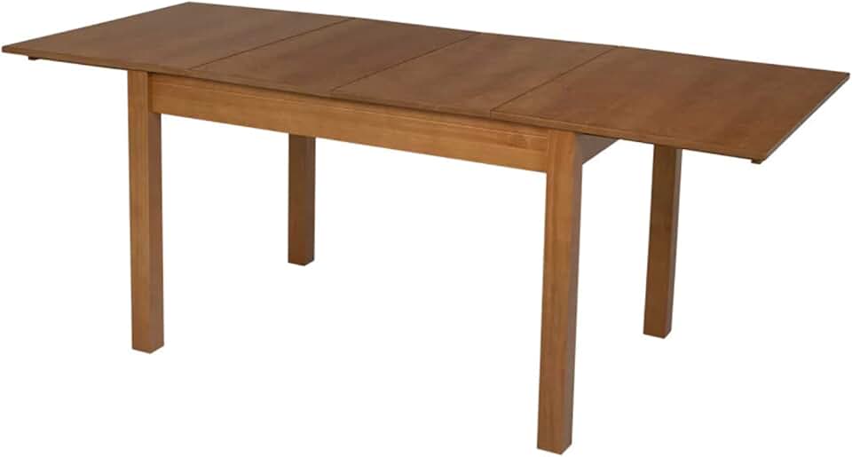 Mesa de Jantar Retrátil/Extensível em Madeira e MDF Euro Meu Móvel de Madeira - Nozes