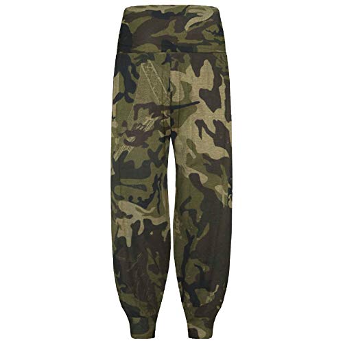A2Z 4 Kids Kids Girls Ali Baba Plain Color Trendy - Ali Baba Trouser Camo Green 9-10