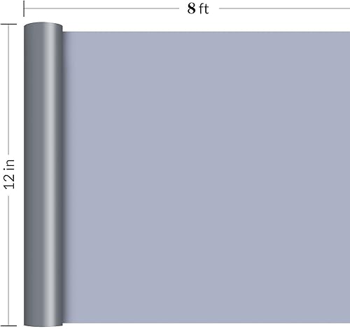 Vista 159 de HTV - Rollos de vinilo de transferencia de calor negro de 12 pulgadas por 8 pies, rollo en rollo para planchar en camisetas, fácil de cortar